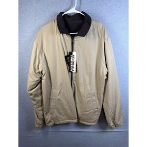 RedHead Jacket Mens Medium Beige Reversible Full Zip Lined Outdoor Windbreaker